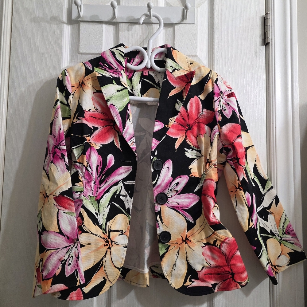 AND Multicolor Floral Blazer